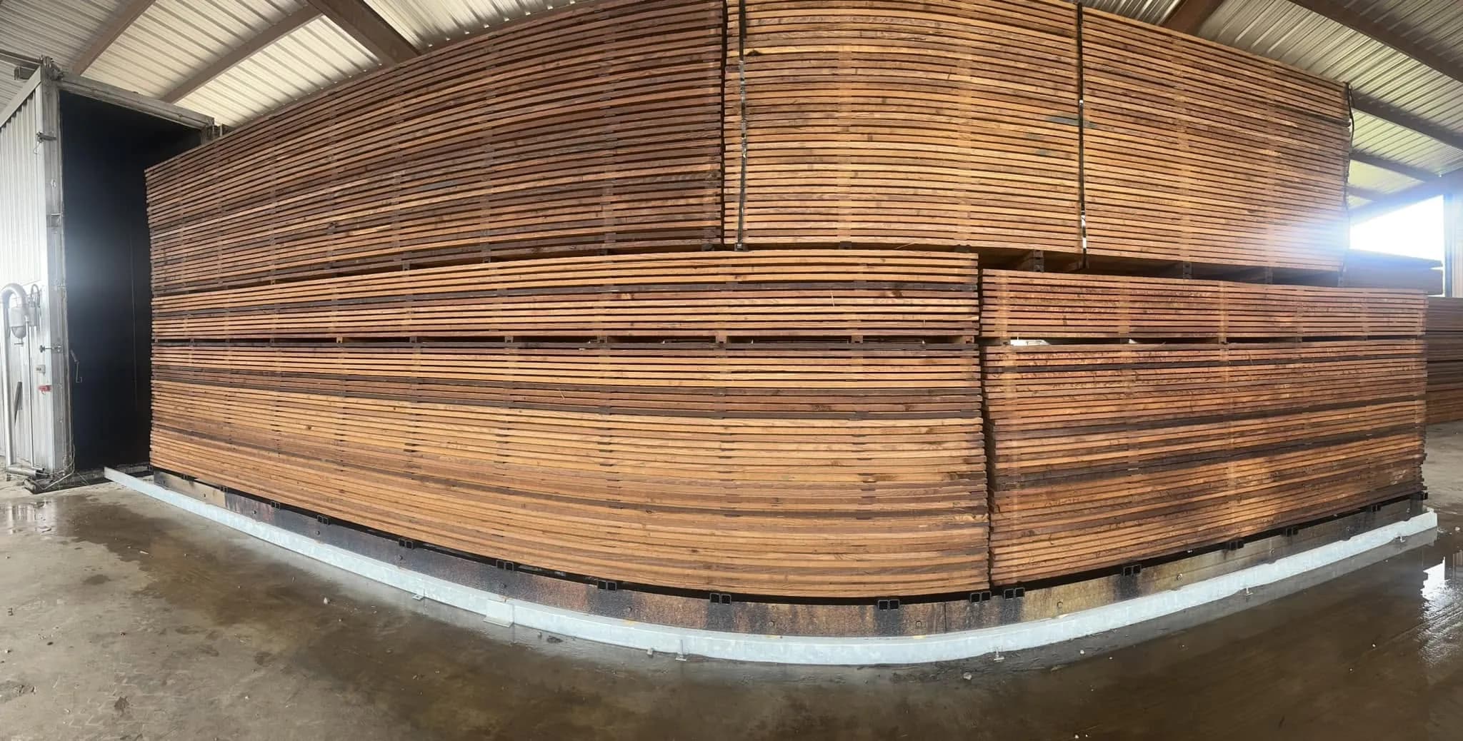 Thermally Modified Wood — Cooked, not treated. Flooring, siding, decking and beams.